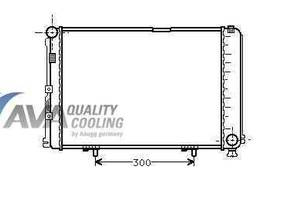 Радіатор охолодження MERCEDES W124 Glyser 212067 (1984-1995)