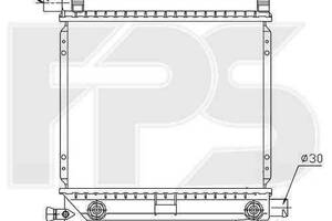 Радиатор охлаждения Mercedes W124 E-Class (84-96) 2.0, 3.0 АКПП, без конд. (AVA) FP 46 A215-X