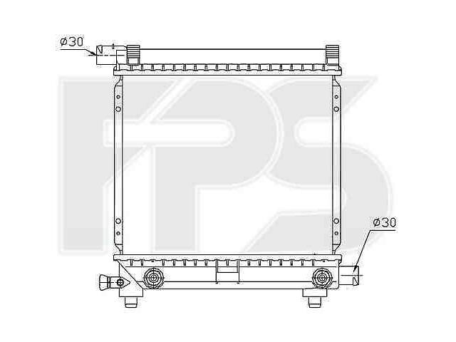 Радиатор охлаждения Mercedes W124 E-Class (84-96) 2.0, 3.0 АКПП, без конд. (AVA) FP 46 A215-X