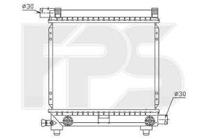 Радиатор охлаждения Mercedes W124 E-Class (84-96) 2.0, 3.0 АКПП, без конд. (FPS) FP 46 A215
