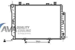 Радиатор охлаждения MERCEDES W140 S-Class Glyser 212144 (1991-1998)