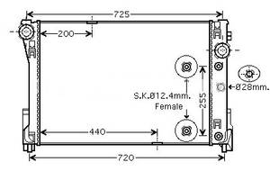 Радиатор охлаждения MERCEDES W204C-Class(07-) Glyser 212475