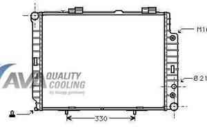 Радиатор охлаждения MERCEDES W210E-Class(95-) Glyser 212283