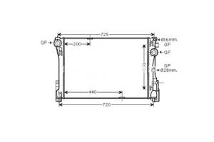 Радиатор охлаждения MERCEDES W212 E-Class (09-) Glyser 212575
