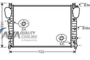 Радиатор охлаждения MERCEDES W215CL-Class(99-) Glyser 212309