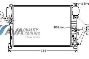 Радиатор охлаждения MERCEDES W216CL-Class(05-) Glyser 212447