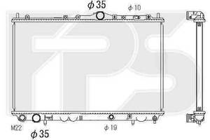 Радиатор охлаждения Mitsubishi Carisma 1.9 TD МКПП, без конд. (Koyorad) FP 72 A492-X