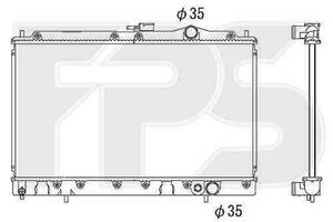 Радиатор охлаждения MITSUBISHI GALANT 1988-1993 (E30 / 39) FP 48 A554-X