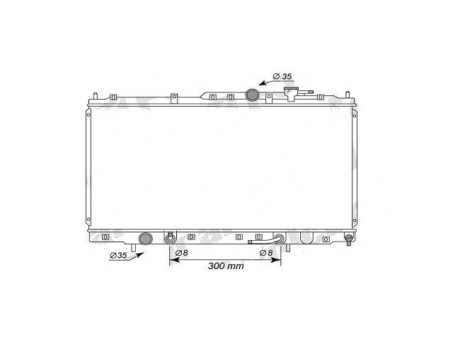 Радиатор охлаждения MITSUBISHI GalantV(96-) Glyser 222999