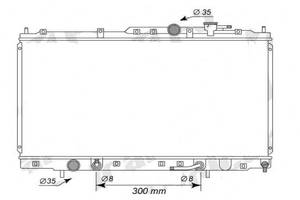 Радиатор охлаждения MITSUBISHI GalantV(96-) Glyser 222999
