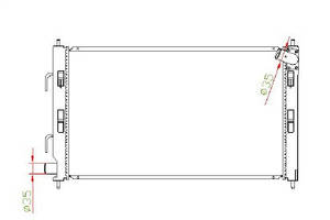 Радіатор охолодження MITSUBISHI Lancer X Glyser 222240 (2007-2015)  