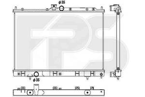 Радиатор охлаждения MITSUBISHI OUTLANDER I 2003-2011 (КРОМЕ XL) FP 48 A1368-X