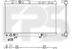 Радиатор охлаждения Nissan Almera Classic (06-13) 1.6 АКПП, конд. (FPS) FP 50 A337