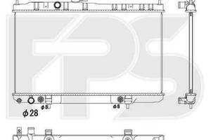 Радиатор охлаждения Nissan Almera Classic (06-13) 1.6 АКПП, конд. (NRF) FP 50 A337-X