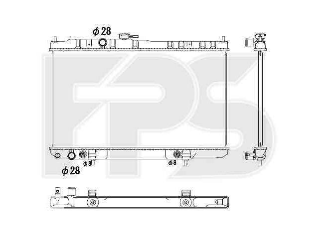 Радиатор охлаждения Nissan Almera Classic (06-13) 1.6 АКПП, конд. (NRF) FP 50 A337-X