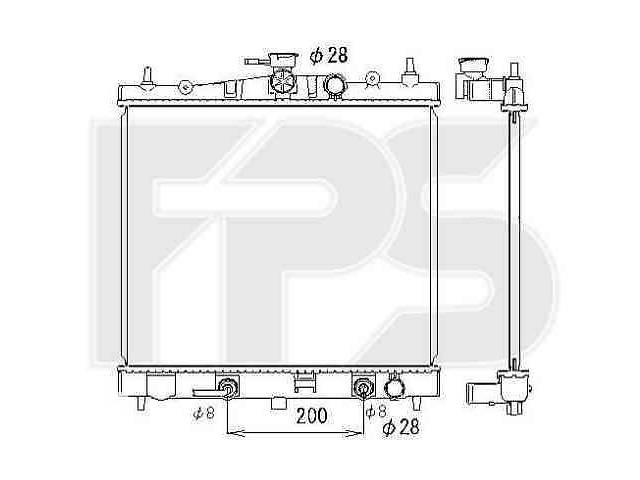Радиатор охлаждения NISSAN MICRA 2003-2010 (K12) FP 50 A1335-X