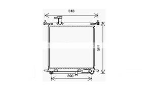 Радиатор охлаждения NISSAN MicraK13(10-) Glyser 242435