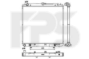 Радиатор охлаждения NISSAN NAVARA 2005-2014 FP 50 A1345