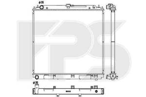 Радиатор охлаждения Nissan Pathfinder, Navara 2.5 DCi (05-14) МКППб конд. (Koyorad) FP 50 A1344-X
