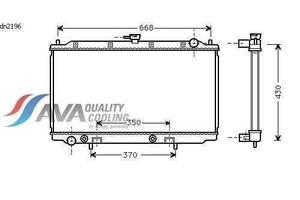 Радиатор охлаждения NISSAN Primera P11 (96-) Glyser 242196