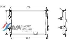 Радіатор охолодження NISSAN Qashqai(06-) Glyser 242280