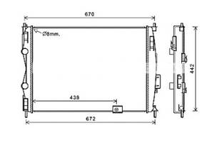 Радиатор охлаждения NISSAN Qashqai (06-) Glyser 242414