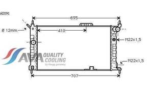 Радіатор охолодження OPEL Astra F (91-) Glyser 252091