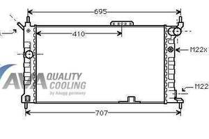 Радіатор охолодження OPEL Astra F (91-) Glyser 252091  