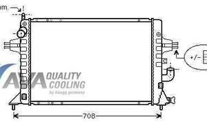 Радиатор охлаждения OPEL Astra G (98-) Glyser 252294