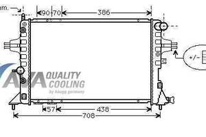 Радиатор охлаждения OPEL AstraG(98-) Glyser 252253