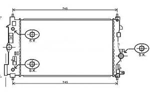 Радиатор охлаждения OPEL AstraJ(09-) Glyser 252546
