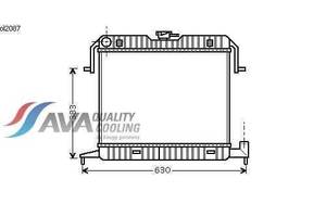 Радиатор охлаждения OPEL Omega A Glyser 252087 (1986-1994)