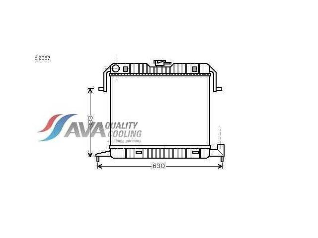 Радіатор охолодження OPEL Omega A Glyser 252087 (1986-1994)
