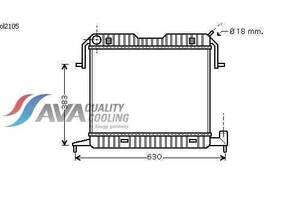 Радиатор охлаждения OPEL Omega A (86-) Glyser 252105