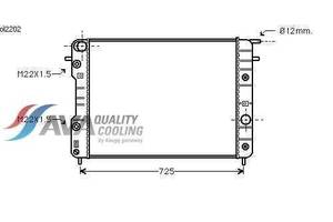 Радіатор охолодження OPEL Omega B Glyser 252202 (1994-2003)