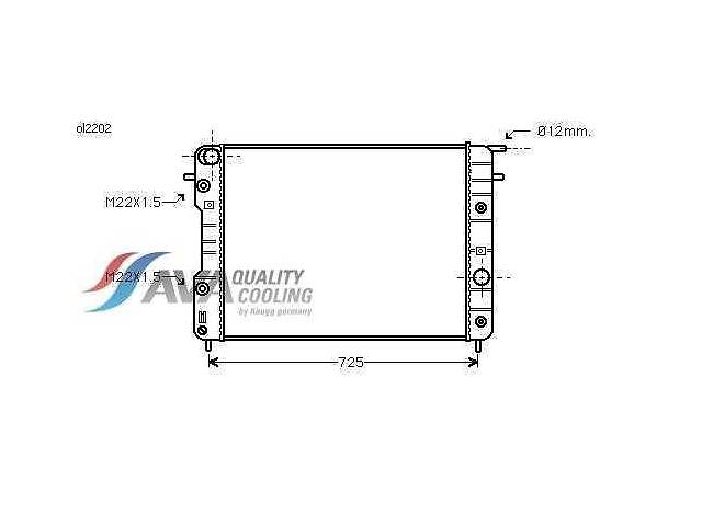 Радиатор охлаждения OPEL Omega B Glyser 252202 (1994-2003)