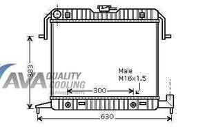Радиатор охлаждения OPEL OmegaA(86-) Glyser 252085