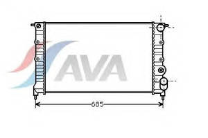 Радиатор охлаждения RENAULT EspaceII(91-) Glyser 292115