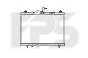 Радиатор охлаждения Renault Kaleos (08-18) 2.0 DCi, 2.5 16V (Nissens) FP 56 A97-X