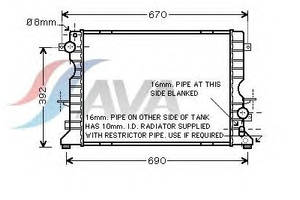 Радиатор охлаждения ROVER Defender (98-) Glyser 302184