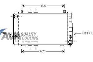 Радиатор охлаждения SKODA Favorit (88-) Glyser 342002