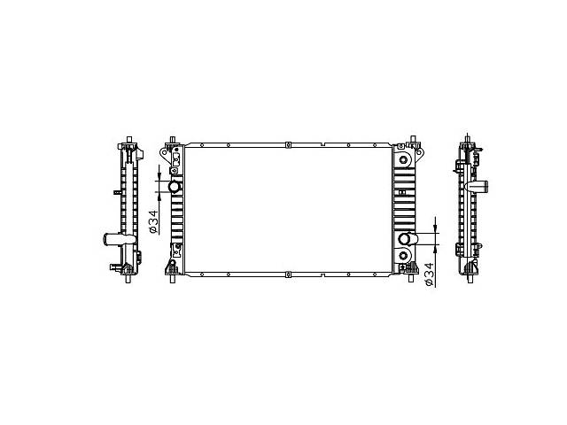 Радиатор охлаждения SSANGYONG Korando(11-) Glyser 062996