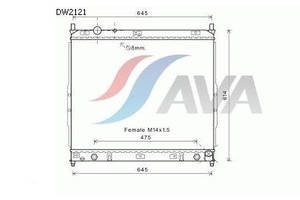 Радіатор охолодження SSANGYONG Rexton(02-) Glyser 062121