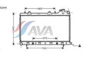 Радіатор охолодження SUBARU Forester (02-) Glyser 352049