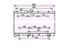 Радиатор охлаждения SUBARU Forester(12-) Glyser 352113