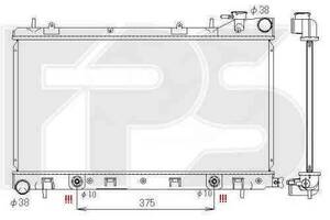 Радиатор охлаждения SUBARU FORESTER 2003-2005 FP 67 A1399-X