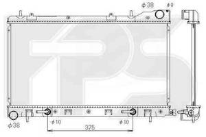 Радиатор охлаждения SUBARU FORESTER 2003-2005 FP 67 A1404-X