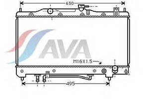 Радиатор охлаждения TOYOTA Avensis (97-) Glyser 372240