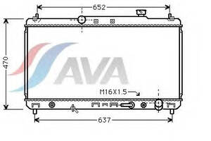 Радиатор охлаждения TOYOTA Camry(96-) Glyser 372236