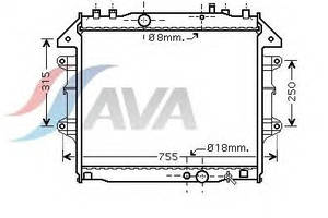 Радиатор охлаждения TOYOTA Fortuner(05-) Glyser 372432